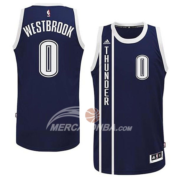 Maglia NBA Westbrook Oklahoma City Thunder 2014-15 Azul